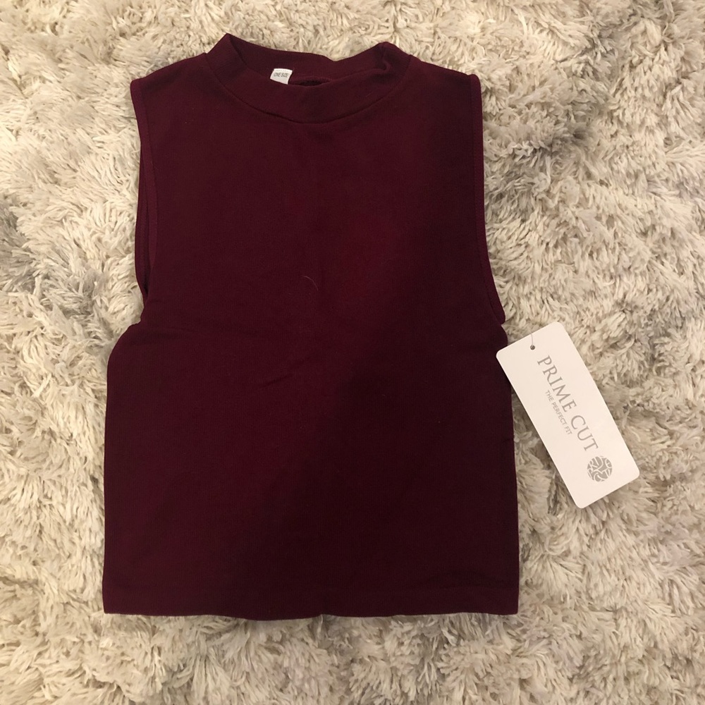 Burgundy crop top